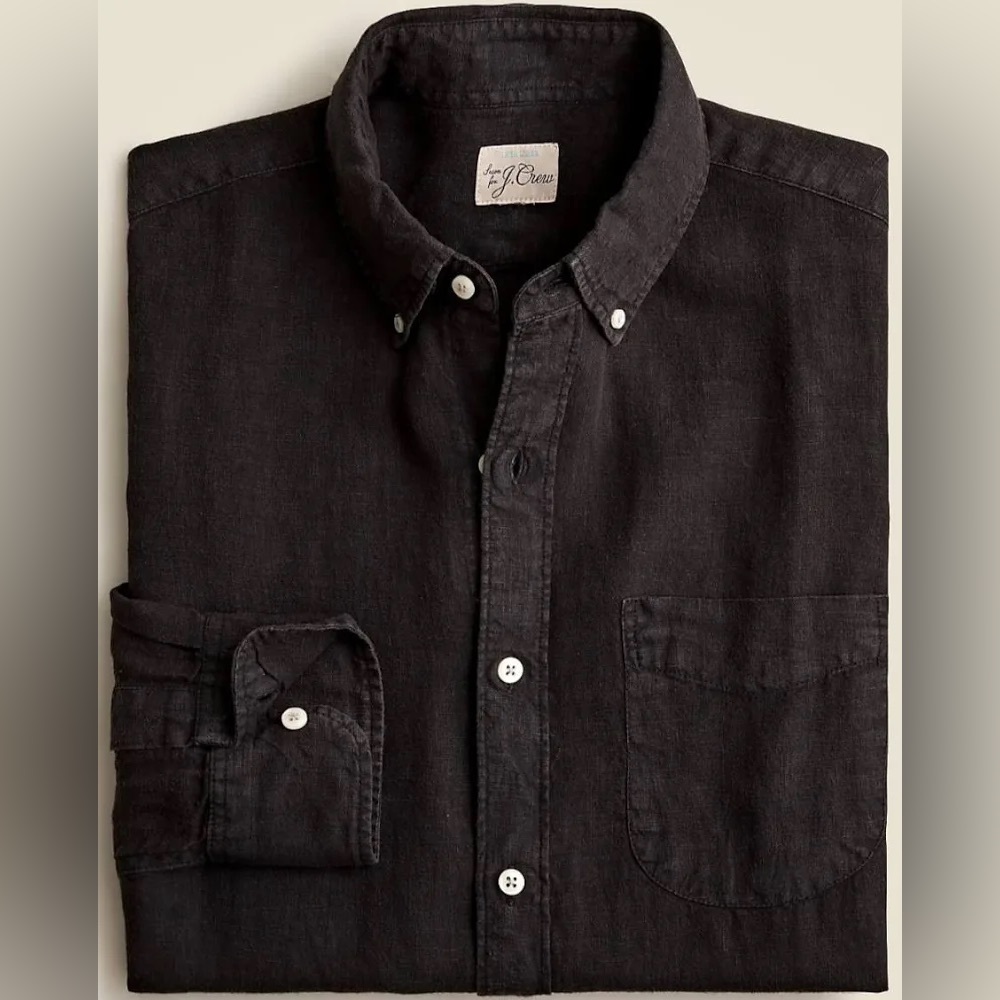 J Crew Baird McNutt garment-dyed Irish linen shirt